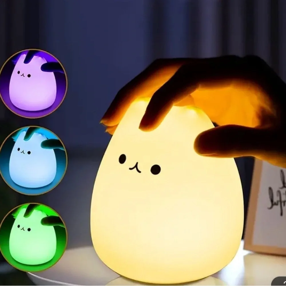 ✨Cute Cat Night Light silicone Baby Nursery Nightlight, Color Changing ✨✨